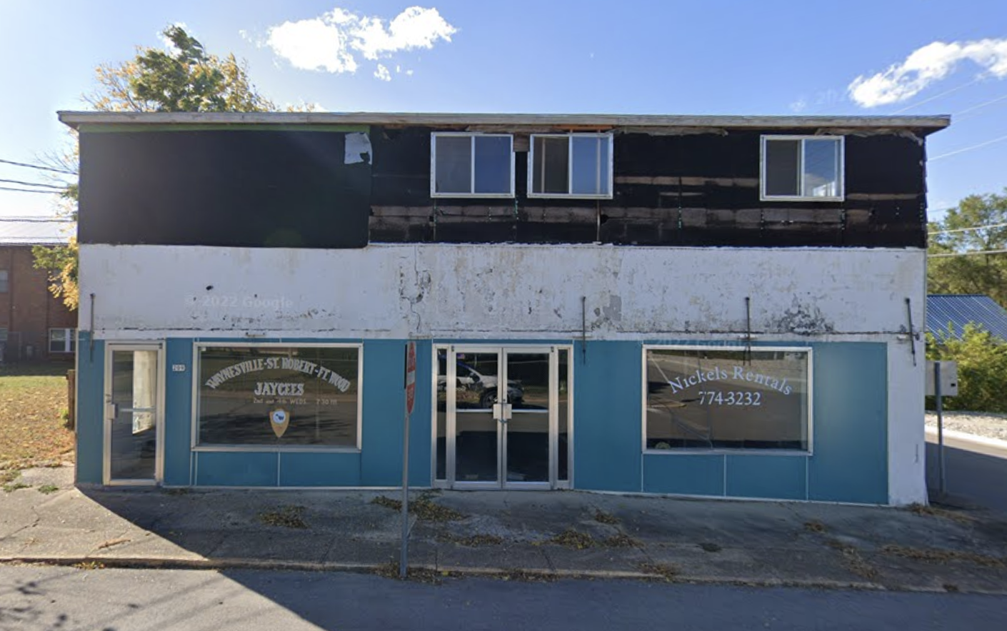 Historic library building exterior in Waynesville MO